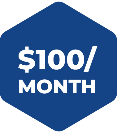 One hundred dollars per month