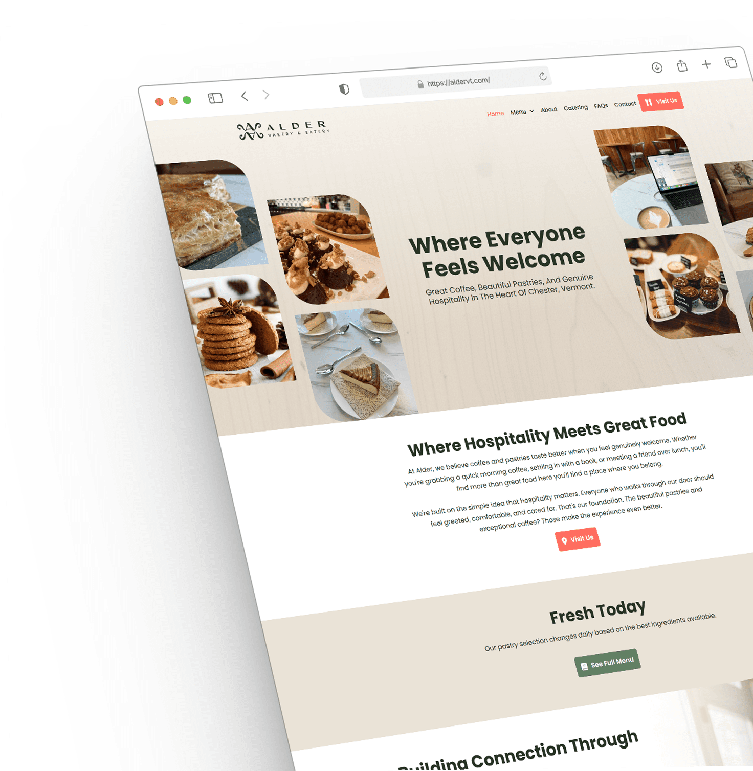 Alder website homepage